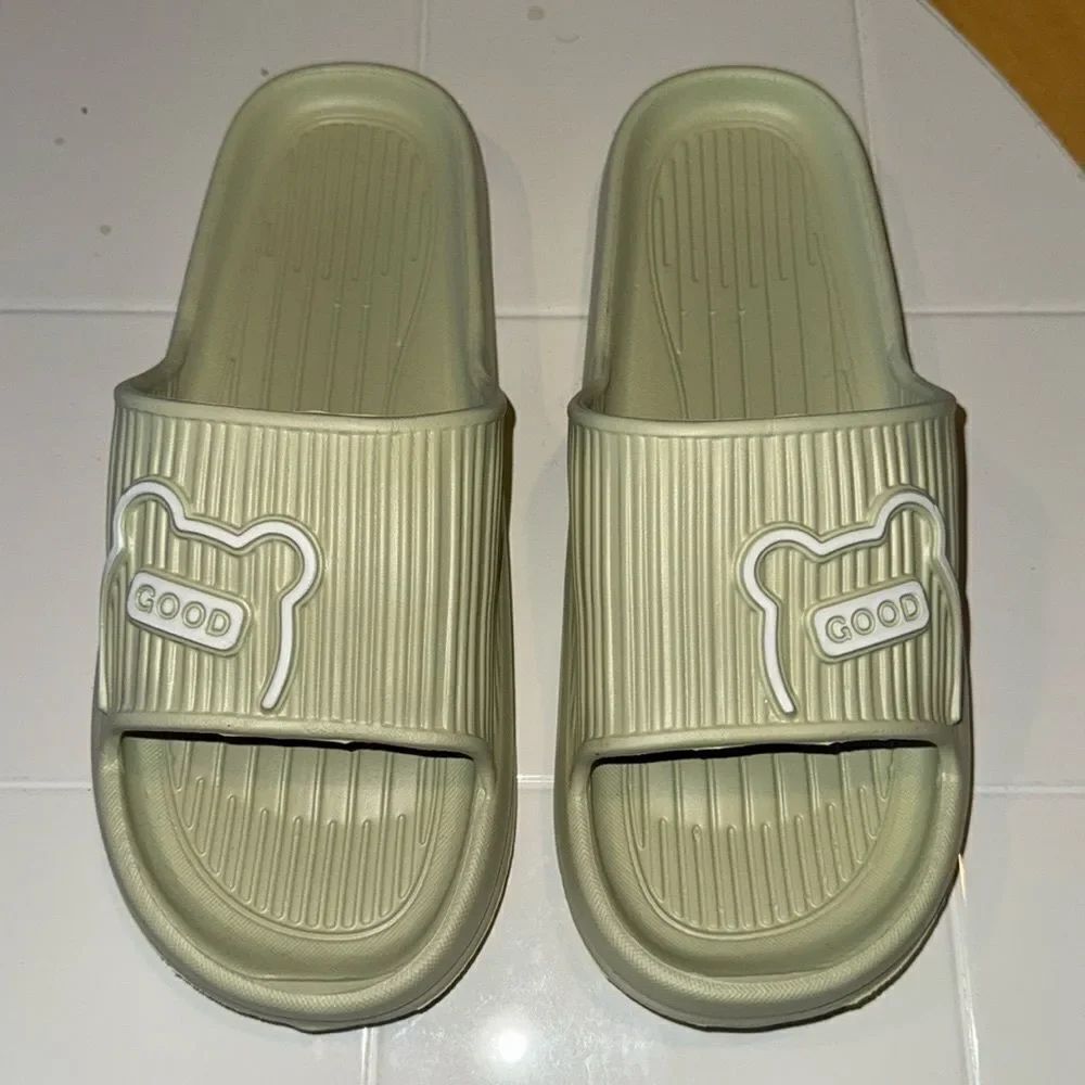 Green Ultra Lightweight PU EVA Foam Slipper Slide House Shoe Sandal Sz 10m Men’s